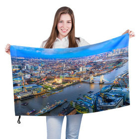 Флаг 3D с принтом Лондон в Петрозаводске, 100% полиэстер | плотность ткани — 95 г/м2, размер — 67 х 109 см. Принт наносится с одной стороны | Тематика изображения на принте: england | london | англия | великобритания | город | европа | королевство | лондон | мегаполис | путешествие | столица | туризм