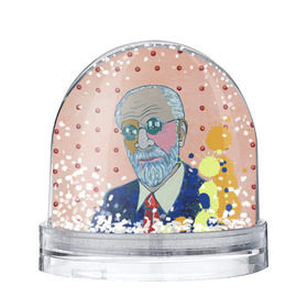 Снежный шар с принтом Зигмунд Фрейд в Петрозаводске, Пластик | Изображение внутри шара печатается на глянцевой фотобумаге с двух сторон | 