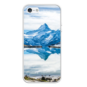Чехол для iPhone 5/5S матовый с принтом Альпы в Петрозаводске, Силикон | Область печати: задняя сторона чехла, без боковых панелей | австрия | альпийские горы | альпийский хребет | альпы | германия | горное озеро | горные лыжи | европа | италия | лихтенштейн | пейзаж | природа | словения | сноуборд | франция | швейцария