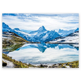 Поздравительная открытка с принтом Альпы в Петрозаводске, 100% бумага | плотность бумаги 280 г/м2, матовая, на обратной стороне линовка и место для марки
 | австрия | альпийские горы | альпийский хребет | альпы | германия | горное озеро | горные лыжи | европа | италия | лихтенштейн | пейзаж | природа | словения | сноуборд | франция | швейцария