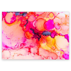 Поздравительная открытка с принтом Весенние краски в Петрозаводске, 100% бумага | плотность бумаги 280 г/м2, матовая, на обратной стороне линовка и место для марки
 | abstraction | color | spray | tie dye | абстракция | акварель | брызги красок | живопись | искусство | капли капли | краски | текстуры | цветные краски | яркие цвета
