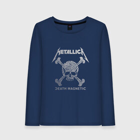 Женский лонгслив хлопок с принтом Metallica death magnetic в Петрозаводске, 100% хлопок |  | metallica | джеймс хэтфилд | кирк хэмметт | ларс ульрих | металлика | роберт трухильо | рок группа