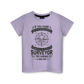 Детская футболка хлопок с принтом Геодезия_01 в Петрозаводске, 100% хлопок | круглый вырез горловины, полуприлегающий силуэт, длина до линии бедер | surveyor | геодезия | топография