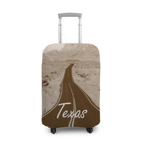 Чехол для чемодана 3D с принтом Техас ретро в Петрозаводске, 86% полиэфир, 14% спандекс | двустороннее нанесение принта, прорези для ручек и колес | texas | usa | америка | города | дороги | природа | страны | сша | техас