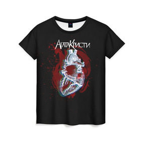Женская футболка 3D с принтом Агата Кристи в Петрозаводске, 100% полиэфир ( синтетическое хлопкоподобное полотно) | прямой крой, круглый вырез горловины, длина до линии бедер | 