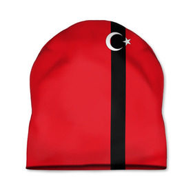 Шапка 3D с принтом Турция лента в Петрозаводске, 100% полиэстер | универсальный размер, печать по всей поверхности изделия | tr | tur | анкара | герб | государство | знак | надпись | патриот | полосы | республика | символ | стамбул | страна | турецкая | турецкий | турки | турок | турция | турчанка | флаг | флага | цвета