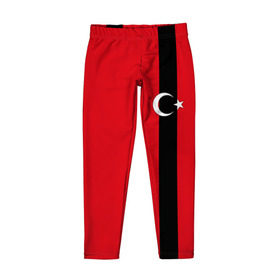 Детские леггинсы 3D с принтом Турция лента в Петрозаводске, полиэстер 85%, спандекс 15% | эластичный пояс, зауженный крой | tr | tur | анкара | герб | государство | знак | надпись | патриот | полосы | республика | символ | стамбул | страна | турецкая | турецкий | турки | турок | турция | турчанка | флаг | флага | цвета