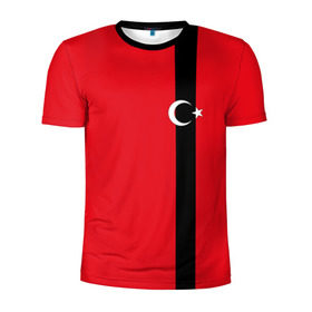Мужская футболка 3D спортивная с принтом Турция лента в Петрозаводске, 100% полиэстер с улучшенными характеристиками | приталенный силуэт, круглая горловина, широкие плечи, сужается к линии бедра | tr | tur | анкара | герб | государство | знак | надпись | патриот | полосы | республика | символ | стамбул | страна | турецкая | турецкий | турки | турок | турция | турчанка | флаг | флага | цвета