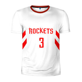 Мужская футболка 3D спортивная с принтом Chris Paul home в Петрозаводске, 100% полиэстер с улучшенными характеристиками | приталенный силуэт, круглая горловина, широкие плечи, сужается к линии бедра | chris paul | nba | rockets | баскетбол | крис пол | нба | хьюстон рокетс