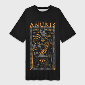 Платье-футболка 3D с принтом Анубис Воин в Петрозаводске,  |  | бог | боги древнего египта | воин | древние | древний | египет | египетские боги | миф | мумия | правитель | солдат