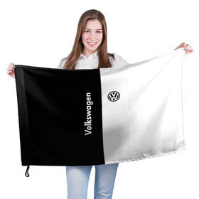 Флаг 3D с принтом Volkswagen в Петрозаводске, 100% полиэстер | плотность ткани — 95 г/м2, размер — 67 х 109 см. Принт наносится с одной стороны | volkswagen | авто | автомобиль | вольксваген | лого | машина | фолькс ваген | фольксваген | эмблема
