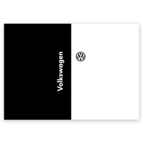 Поздравительная открытка с принтом Volkswagen в Петрозаводске, 100% бумага | плотность бумаги 280 г/м2, матовая, на обратной стороне линовка и место для марки
 | volkswagen | авто | автомобиль | вольксваген | лого | машина | фолькс ваген | фольксваген | эмблема
