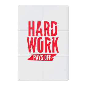 Магнитный плакат 2Х3 с принтом Hard work pays off. Red в Петрозаводске, Полимерный материал с магнитным слоем | 6 деталей размером 9*9 см | мотивация | спорт | цели