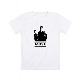 Детская футболка хлопок с принтом Muse в Петрозаводске, 100% хлопок | круглый вырез горловины, полуприлегающий силуэт, длина до линии бедер | 