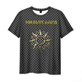 Мужская футболка 3D с принтом Гвинт: нильфгаард в Петрозаводске, 100% полиэфир | прямой крой, круглый вырез горловины, длина до линии бедер | Тематика изображения на принте: ведьмак | гвинт | нильфгаард | черное солнце | эмгыр