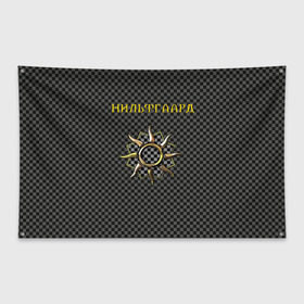 Флаг-баннер с принтом Гвинт нильфгаард в Петрозаводске, 100% полиэстер | размер 67 х 109 см, плотность ткани — 95 г/м2; по краям флага есть четыре люверса для крепления | ведьмак | гвинт | нильфгаард | черное солнце | эмгыр