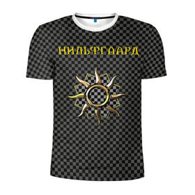 Мужская футболка 3D спортивная с принтом Гвинт: нильфгаард в Петрозаводске, 100% полиэстер с улучшенными характеристиками | приталенный силуэт, круглая горловина, широкие плечи, сужается к линии бедра | Тематика изображения на принте: ведьмак | гвинт | нильфгаард | черное солнце | эмгыр