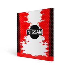 Холст квадратный с принтом Nissan в Петрозаводске, 100% ПВХ |  | Тематика изображения на принте: motor | nissan | авто | лого | машина | ниссан | тачка