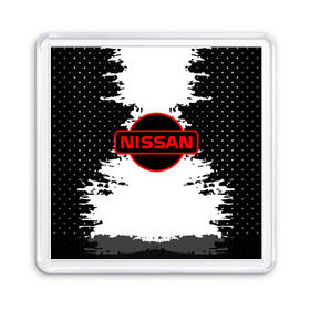 Магнит 55*55 с принтом Nissan в Петрозаводске, Пластик | Размер: 65*65 мм; Размер печати: 55*55 мм | Тематика изображения на принте: 