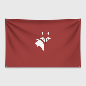 Флаг-баннер с принтом Абстрактная лиса в Петрозаводске, 100% полиэстер | размер 67 х 109 см, плотность ткани — 95 г/м2; по краям флага есть четыре люверса для крепления | зверь | лис | лиса | лисица | лисонька | рыжая | хищник