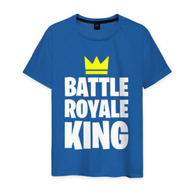 Мужская футболка хлопок с принтом Battle Royale King в Петрозаводске, 100% хлопок | прямой крой, круглый вырез горловины, длина до линии бедер, слегка спущенное плечо. | 