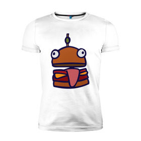 Мужская футболка премиум с принтом Derp Burger в Петрозаводске, 92% хлопок, 8% лайкра | приталенный силуэт, круглый вырез ворота, длина до линии бедра, короткий рукав | fortnite | фортнайт