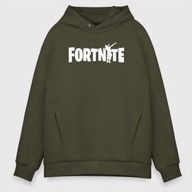 Мужское худи Oversize хлопок с принтом Dab Fortnite в Петрозаводске, френч-терри — 70% хлопок, 30% полиэстер. Мягкий теплый начес внутри —100% хлопок | боковые карманы, эластичные манжеты и нижняя кромка, капюшон на магнитной кнопке | fortnite | фортнайт