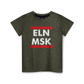 Детская футболка хлопок с принтом Elon Musk в Петрозаводске, 100% хлопок | круглый вырез горловины, полуприлегающий силуэт, длина до линии бедер | Тематика изображения на принте: elon musk | spacex | илон маск | космос | марс | спейс икс