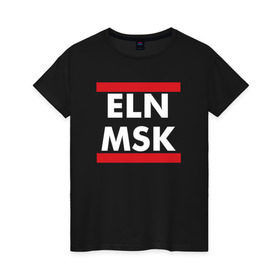 Женская футболка хлопок с принтом Elon Musk в Петрозаводске, 100% хлопок | прямой крой, круглый вырез горловины, длина до линии бедер, слегка спущенное плечо | elon musk | spacex | илон маск | космос | марс | спейс икс