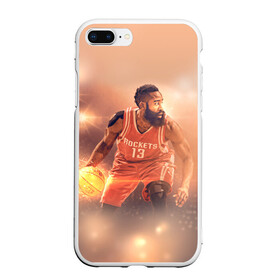 Чехол для iPhone 7Plus/8 Plus матовый с принтом NBA Stars в Петрозаводске, Силикон | Область печати: задняя сторона чехла, без боковых панелей | Тематика изображения на принте: hurden | nba | rockets | баскетбол | нба | харден | хьюстон рокетс