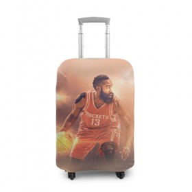 Чехол для чемодана 3D с принтом NBA Stars в Петрозаводске, 86% полиэфир, 14% спандекс | двустороннее нанесение принта, прорези для ручек и колес | hurden | nba | rockets | баскетбол | нба | харден | хьюстон рокетс