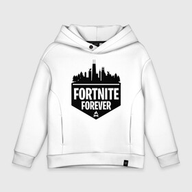 Детское худи Oversize хлопок с принтом Fortnite Forever в Петрозаводске, френч-терри — 70% хлопок, 30% полиэстер. Мягкий теплый начес внутри —100% хлопок | боковые карманы, эластичные манжеты и нижняя кромка, капюшон на магнитной кнопке | battle | epic | forever | fortnite | games | royale | битва | королевская | королей | лого | логотип | навсегда | фартнайт | форева | фортнайт | фортнит | эмблема | эпик