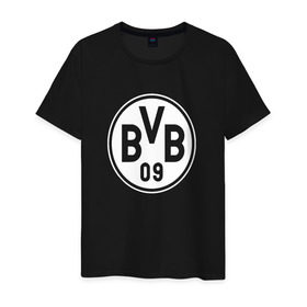 Мужская футболка хлопок с принтом Borussia Dortmund #2 в Петрозаводске, 100% хлопок | прямой крой, круглый вырез горловины, длина до линии бедер, слегка спущенное плечо. | боруссия | дортмунд