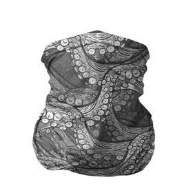 Бандана-труба 3D с принтом Octopus dark в Петрозаводске, 100% полиэстер, ткань с особыми свойствами — Activecool | плотность 150‒180 г/м2; хорошо тянется, но сохраняет форму | Тематика изображения на принте: октопус | осьминог | щупальца