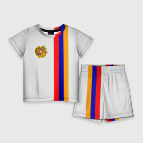 Детский костюм с шортами 3D с принтом I Love Armenia в Петрозаводске,  |  | Тематика изображения на принте: armenia | армения | герб армении | ереван | флаг армении