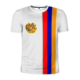 Мужская футболка 3D спортивная с принтом I Love Armenia в Петрозаводске, 100% полиэстер с улучшенными характеристиками | приталенный силуэт, круглая горловина, широкие плечи, сужается к линии бедра | Тематика изображения на принте: armenia | армения | герб армении | ереван | флаг армении