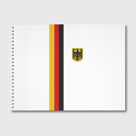 Альбом для рисования с принтом I Love Germany в Петрозаводске, 100% бумага
 | матовая бумага, плотность 200 мг. | Тематика изображения на принте: 