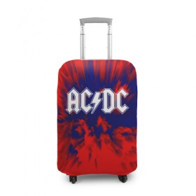 Чехол для чемодана 3D с принтом AC/DC в Петрозаводске, 86% полиэфир, 14% спандекс | двустороннее нанесение принта, прорези для ручек и колес | ac dc | atco | atlantic | columbia | east west | elektra | emi | epic | ангус янг | крис слэйд | музыка | стиви янг | эксл роуз