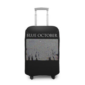 Чехол для чемодана 3D с принтом Blue October в Петрозаводске, 86% полиэфир, 14% спандекс | двустороннее нанесение принта, прорези для ручек и колес | 