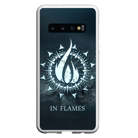 Чехол для Samsung Galaxy S10 с принтом In Flames в Петрозаводске, Силикон | Область печати: задняя сторона чехла, без боковых панелей | Тематика изображения на принте: 