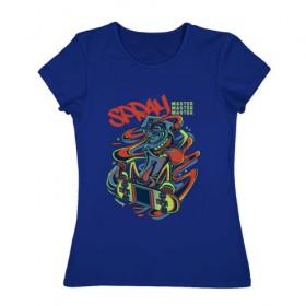 Женская футболка хлопок с принтом Граффити в Петрозаводске, 100% хлопок | прямой крой, круглый вырез горловины, длина до линии бедер, слегка спущенное плечо | графити | кислота | психоделика | скейт | скейтборд | спрей