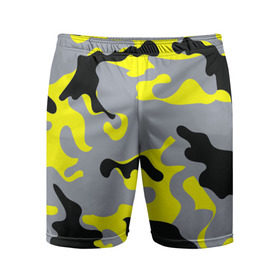 Мужские шорты 3D спортивные с принтом Yellow camouflage в Петрозаводске,  |  | camouflage | камуфляж | комуфляж