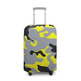 Чехол для чемодана 3D с принтом Yellow camouflage в Петрозаводске, 86% полиэфир, 14% спандекс | двустороннее нанесение принта, прорези для ручек и колес | camouflage | камуфляж | комуфляж