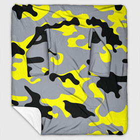 Плед с рукавами с принтом Yellow camouflage в Петрозаводске, 100% полиэстер | Закругленные углы, все края обработаны. Ткань не мнется и не растягивается. Размер 170*145 | camouflage | камуфляж | комуфляж