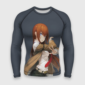 Мужской рашгард 3D с принтом Kurusi makise Steins   gate в Петрозаводске,  |  | anime | kristina | kurisu | okabe | sience | stein | steins | steonggate | врата штейна | курису | макисе