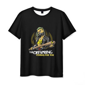 Мужская футболка 3D с принтом The Offspring, coming for you в Петрозаводске, 100% полиэфир | прямой крой, круглый вырез горловины, длина до линии бедер | the offspring | офспринг | оффспринг | рок