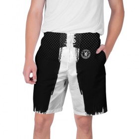 Мужские шорты 3D с принтом Chelsea sport sport uniform в Петрозаводске,  полиэстер 100% | прямой крой, два кармана без застежек по бокам. Мягкая трикотажная резинка на поясе, внутри которой широкие завязки. Длина чуть выше колен | 
