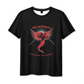 Мужская футболка 3D с принтом The Offspring в Петрозаводске, 100% полиэфир | прямой крой, круглый вырез горловины, длина до линии бедер | the offspring | офспринг | оффспринг | рок