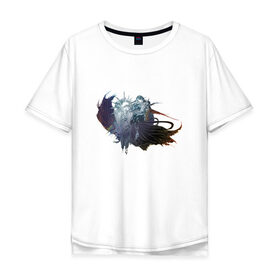 Мужская футболка хлопок Oversize с принтом Final Fantasy XV в Петрозаводске, 100% хлопок | свободный крой, круглый ворот, “спинка” длиннее передней части | 