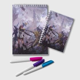 Блокнот с принтом Final Fantasy в Петрозаводске, 100% бумага | 48 листов, плотность листов — 60 г/м2, плотность картонной обложки — 250 г/м2. Листы скреплены удобной пружинной спиралью. Цвет линий — светло-серый
 | final fantasy | последняя фантазия
